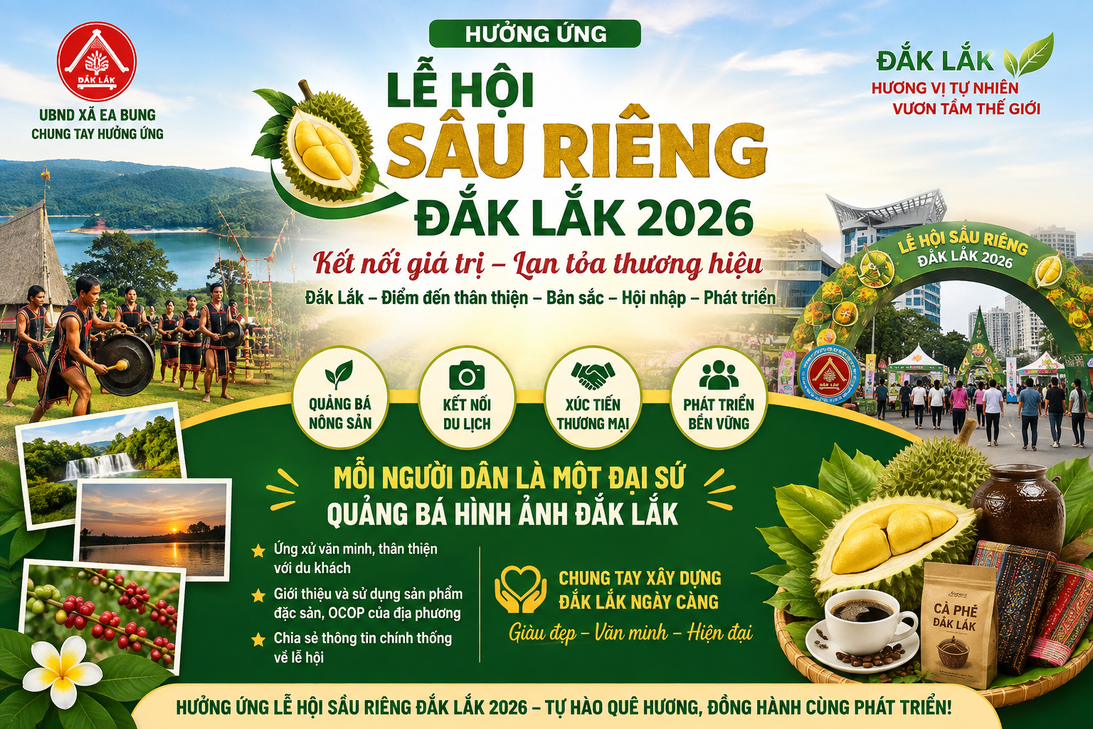 Hưởng ứng Lễ hội Sầu riêng Đắk Lắk năm 2026